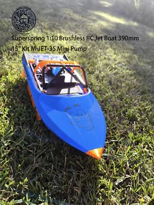 Superspring 1:10 Brushless RC Jet Boat 390mm 15" Kit M-JET-35 Mini Pump - Picture 1 of 18
