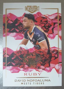 NRL 2021 Elite Ruby David Nofoaluma Wests Tigers Card #39/46 MR 141 - Picture 1 of 2