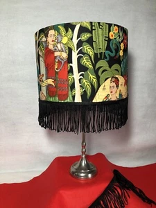 ‘Frida Kahlo’ 30cm Lamp/Ceiling Shade In Cotton Fabric With/Without tassel Trim - Bild 1 von 7