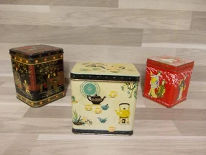 Konvolut alte Teedosen Blechdosen Chinesisch Japanisch Reklame Blech klein  - Bild 1 von 4