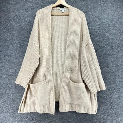 Cárdigan Topshop Mujer 4-6 Beige Frente Abierto Manga Larga Bolsillos Tejido Acrílico Foto 1 de 4