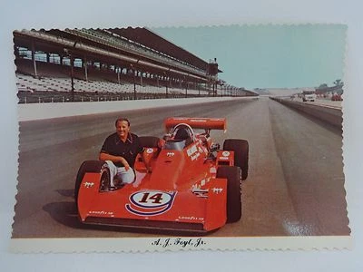 1977 A. J. Foyt Indianapolis 500 Postcard Out of Print - Image 1 of 4