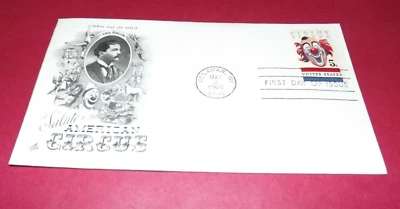 A Salute To The American Circus 5 Cent Stamp 1966 First Day of Issue Envelope - Image 1 of 4