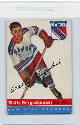1954/55 Topps #22 Wally Hergesheimer Rangers VG/EX *DA-C3326 - Image 1 of 2