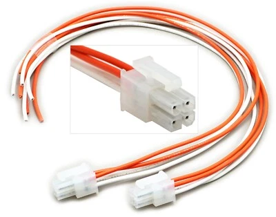2-PACK (4-Pin) Harness MOLEX Sub Speaker Level Input Plug for Rockford Fosgate