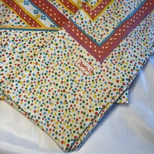 Vintage YSL Twin Flat Sheet & Standard Pillowcase Yves Saint Laurent Retro 1976 - Picture 1 of 13