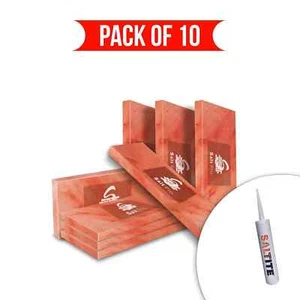 Himalaya Salzsteine 8x4x1 10er Pack mit 1 gratis Salzkleber für Spa, Sauna Wand - Bild 1 von 13