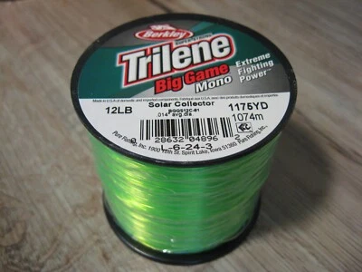 Berkley Trilene Big Game Mono Línea de Pesca 12 LB 1175 Yardas Colector Solar Foto 1 de 4