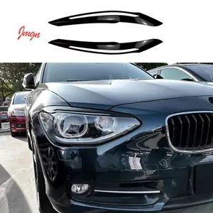 Cubierta de cejas con luz de párpado negro brillante Fit BMW Serie 1 F20 F21 2011-2014 - Imagen 1 de 9