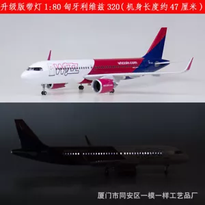1/80 Ungarn Wizz Air A320neo Passagierflugzeug montiert Flugzeug mit Soundlicht - Bild 1 von 11