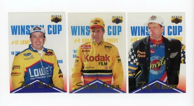 Sterling Marlin Ted Musgrave & Brett Bodine 1996 Clear Assets 3 Acetate Cards - Image 1 of 2