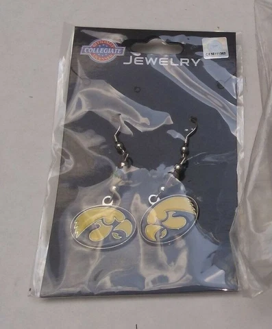 NCAA Iowa Hawkeyes football Dangle Earrings ear rings fan tailgate Cover