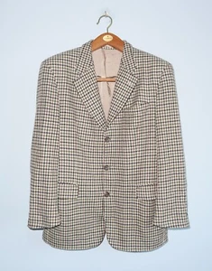 HUGO BOSS x JAMES JOHNSTON OF SCOTLAND Mens Rare Vintage Cashmere Jacket Size 52 - Picture 1 of 14