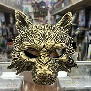 Gold Wolf Animal Masquerade Mask for Men Halloween Costume - Picture 1 of 2