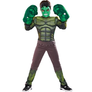 Book Week Marvel The Hulk Muscle Kids Jumpsuit Mask Fancy Costume Cosplay Party - Picture 1 of 9