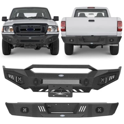 Parachoques delantero todoterreno de acero/parachoques trasero apto para Ford Ranger Fleetside 1998-2011 Foto 1 de 4