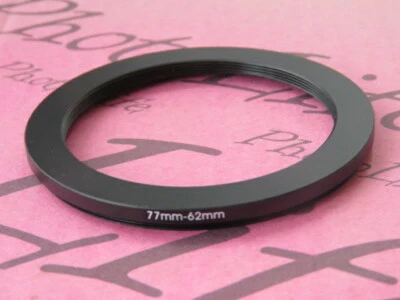 77mm to 62mm 77-62 Stepping Step Down Filter Ring Adapter 77mm-62mm - Image 1 of 2