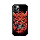 For iPhone 11 12 13 Pro Max Mini Phone Cover Red Demon Japanese Me