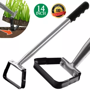 14" Mini Action Hoe Weeding Rake Stirrup Garden Tool With Metal Handle - Picture 1 of 9