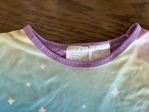 NO LABEL NIGHTGOWN S/S PASTELS UNICORN PRINT 120 (5-6) GENTLY WORN - Picture 1 of 5