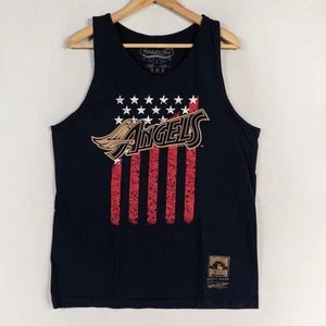 Mitchell & Ness Los Angeles Angels Tank Top Sz Large Patriotic USA Flag - Picture 1 of 7