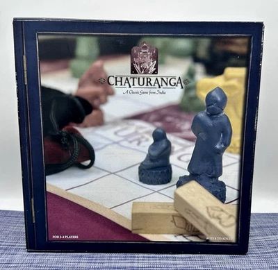 Chaturanga Classic Game From India Wooden Box 02040 Front Porch Classic Complete - Image 1 of 4