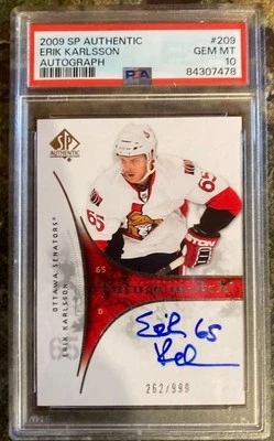 Erik Karlsson 2009 SP Authentic Future Watch Auto #209 PSA 10 Future HOF - Image 1 of 2