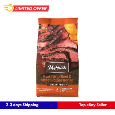 Sale! Merrick Grain Free Real Texas Beef & Sweet Potato Dry Dog Food, 22 lb