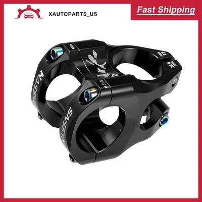 Acessórios de guidão de bicicleta de montanha liga de alumínio 35 mm haste preto - Imagem 1 de 4