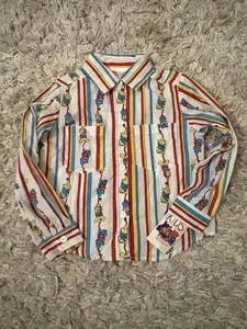 Camicia vintage McKids McDonald’s orsi a righe con bottoni anni 90 nuova con etichette taglia 5 NUOVA NOS - Foto 1 di 8
