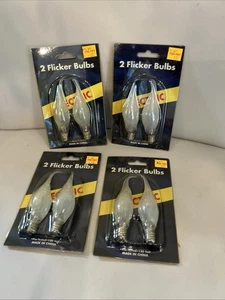 Vintage Silicon Tipped Candle Lamp Bulbs 4 Pks of 2 120V new in package - Picture 1 of 8