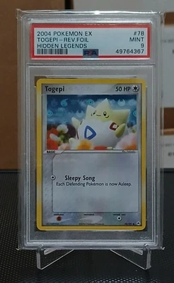 2004 POKEMON EX HIDDEN LEGENDS 78 TOGEPI-REVERSE FOIL PSA 9 - Image 1 of 2