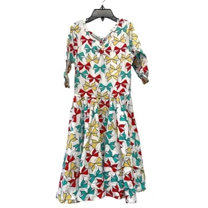 Dot Dot Smile NWT Girls' 7 White Bow Pattern Ballerina Dress - Picture 1 of 4