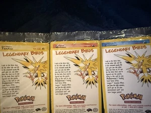 Pokemon Cards Sealed Legendary Birds Promo 3Set Zapdos Articuno Moltres 2000 - Picture 1 of 1