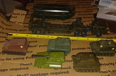 (G-19) 7 Roco. EKO & Matchbox Army Vehicles. 1:87. Missing Pieces. Sold As Is - Image 1 of 4
