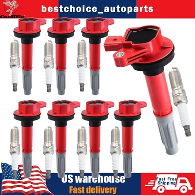Set of 8 Ignition Coils & Spark Plugs UF622 For 2011-2014 Ford F-150 5.0L V8 NEW - Image 1 of 4