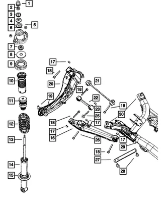 Conjunto de eslabón lateral trasero Mopar genuino 5105272AJ Foto 1 de 4