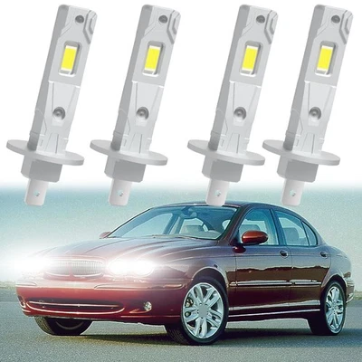 For Jaguar X-Type 2002-2008 4x H1 LED Headlight Combo High & Low Beam Bulbs Kit - Image 1 of 4