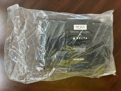 NUEVO TUMI Estuche de Viaje Rígido Delta Air Lines Primera Clase Negro Kit de Artículos de Aseo Foto 1 de 4