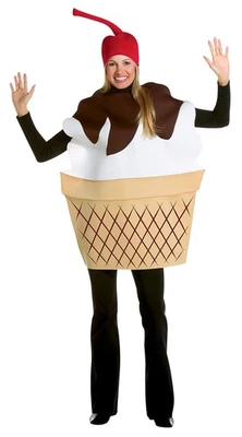 Disfraz de helado para adulto multicolor talla única divertido traje de Halloween Foto 1 de 3