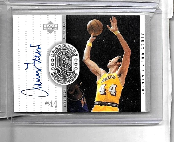 Upper Deck Jerry West Autographed Basketball Trading Cards