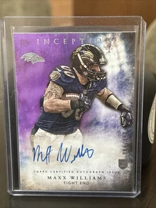 2015 Topps Inception - Rookie Autographs Maxx Williams #RA-38 Purple /150 (RC) - Picture 1 of 2