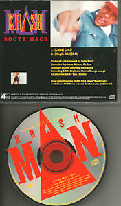 KRASH MAN Booty Mack mit seltenem sauberem & single mix 1993 usa promo Radio DJ CD Single