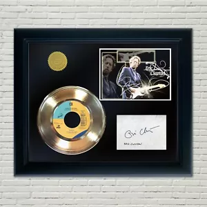 Eric Clapton Framed 45 Gold Record Reproduction Signature Display - Picture 1 of 2