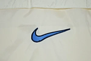 Vintage Nike Windbreaker Jacket Size XL 90s 2 Tone Ivory Yellow Cream Sleeve - Picture 1 of 11