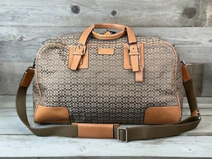 Coach 77085 Transatlantic Signature Cabin Carry-On Bag Duffle Khaki Natural - Picture 1 of 13