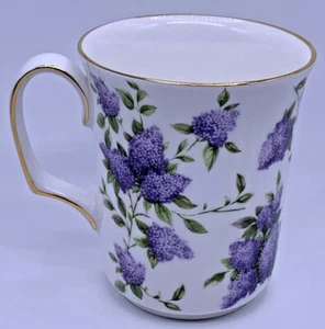 Royal Albert LILAC LANE PLATIN Kaffeetasse Tasse Archiv Sammlung 2000 Knochen - Bild 1 von 8