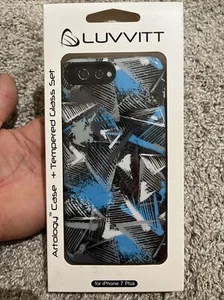 Luvvitt Artology Phone Case And Tempered Glass Set for iPhone 7 Plus P003 - Picture 1 of 2