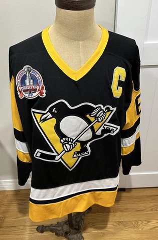 CCM Vintage Pittsburgh Penguins #66 Mario Lemieux Hockey Jersey Mens 48 Cover