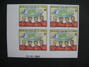 Timbre non dentelé neuf** MNH Imperf Football Congo N° 602 - Picture 1 of 2